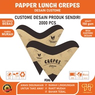 Custom Crepe Packaging - Crepe Paper Lunch - Crepes Food Container - Crepe Paper