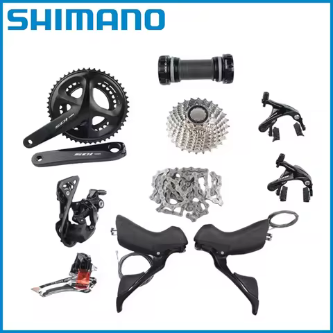Shimano 105 R7100 2x11S Groupset R7100 170MM FD Braze On RD R7100 SS GS 25T/28T/30T/32T/34T Cassette