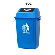 ถังขยะพลาสติก เกรดA (ฝาผลัก) 30L 50L 60L 100L  ถังขยะฝาผลัก สวิง ถังขยะเทศบาล ถังขยะกทม. ถังขยะนอกบ้