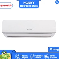 AC SHARP 1 PK AH A9ZCYN 9ZCYN STANDART R32 HEMAT LISTRIK GRATIS PASANG -