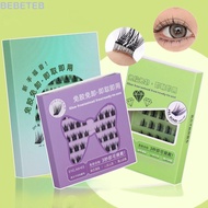 BEBETEB Self Adhesive Eyelashes, Soft Lash Self Adhesive Individual Clusters Glue-free Lashes, Reusa