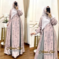 Best Aina Set Dress Gamis Set Amore By Ruby Motif Tribal Bahan Lionel