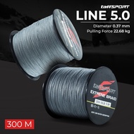 TaffSPORT Extreme Braid 5.0 Fishing Line 300M - FM-PEL - Gray