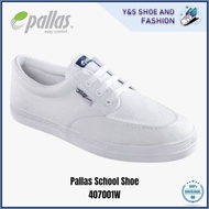 PALLAS JAZZ WHITE CANVAS CLASSIC SCHOOL SHOES | Kasut Sekolah Hitam Pallas Jazz Original 407-001