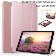 Ready Stock Samsung Galaxy Tab A2 10.5 SM-T590 SM-T595 Ultra Slim Smart three-fold Cover TPU Shell F