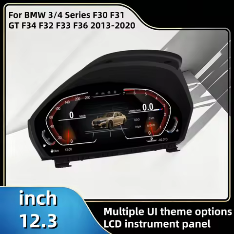 12.3-inch For BMW F30 F31 GT-F34 F32 F33 F36 2013-2020 Digital Dashboard Speedometer LCD Cluster Ins