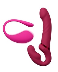 LOVENSE Lush 3 Egg Shape Bullet Vibrator Sex Toy for Vulva Owners+LOVENSE Lapis Strapless Strap on D