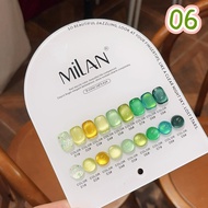 Set Cateye Milan 9 สี ชาร์ทโค้ง No.06 สีเจล เล็บเจล