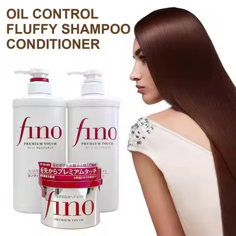 Japan Fino Hair Care Set Oil Control Fluffy Shampoo Smoothing Conditioner Intensive Nourishing Hair 