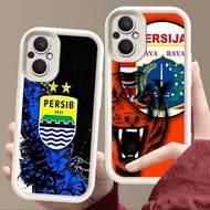 Case for OPPO Reno 7Z Find X5 8 7 8Z Lite 5G Soft White E21 Football Club Persib