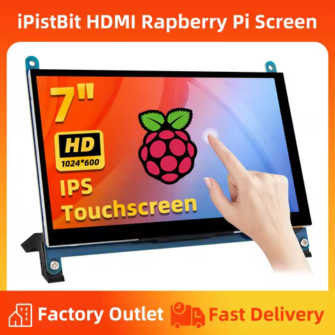 Raspberry Pi 7 Inch Screen, IPS TFT LCD HDMI Display Touch Screen Monitor 1024*600