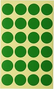 A-One 07043-3P COLOR_NAME Label, Green, Round, 0.8 inches (20 mm), 14 Sheets, Set of 3
