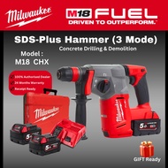 Milwaukee M18 SDS-Plus Hammer (3 Mode) / CHX / Rotary Hammer / Penebuk Lubang Dinding