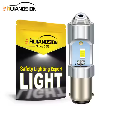BA15D S25 LED Motorcycle Headlight Bulb 3570 3SMD Chip Fit Car Reverse Parking Lamps High Low Beam W