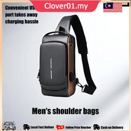 Men's Sporty Casual Sling Bag – New Trendy Simple Motorcycle Shoulder Messenger Bag Beg Murah Beg Ca