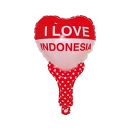 1 Pack Isi 10 Balon HUT RI 17 Agustus / Balon I LOVE INDONESIA / Balon HUT RI Love / Balon Kemerdekaan Aksesoris Agustusan