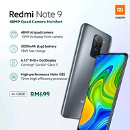 Redmi Note 9 Ram 4/64 nominus masih mulus fullshet second rasa baru garansi resmi Indonesia