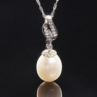 【雅紅珠寶】點滴在心頭天然珍珠項鍊-925銀飾