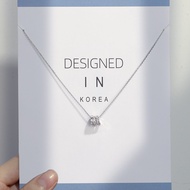 Fashion necklace สร้อยคอเงินแท้925 (พร้อมกล่อง) สร้อยคอ สร้อยคอเพชร เงินแท้ หรูหรา