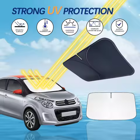 Foldable Car Sun Visor For Citroen C1 C2 C3 C4 X EC3 Front Windshield Sunshade Heat Insulation Summe
