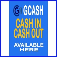 ⚽ ☼ ✢ Gcash Cash in cash out laminated signage