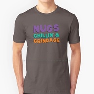 Nugs , Chillin' , & Grindage T Shirt 100% Pure Cotton Movie Encino Man Movies 90s Movies 1990s Nosta