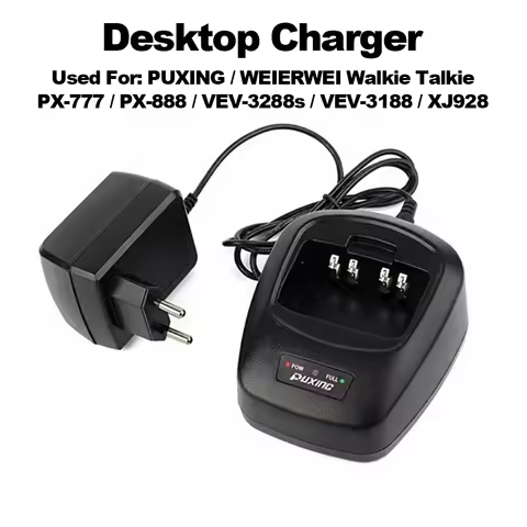 Walkie Talkie Desktop Charger Optional EU/US Adapter for PUXING PX-777 PX-888 Radio For WEIERWEI VEV