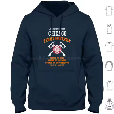 Chicago Firefighters Hoodies Long Sleeve Chicago Fire Chicago Firefighters Chicago Emergency Service