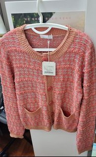 100% real Ne net  Cardigan 連掛牌粉红珊瑚色毛衣外套