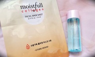 Etude House 骨膠原面膜 及 落妝液各1件