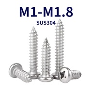 Phillips Pan Head Self Tapping Screw /Screw Plastic Wood| SUS 304 Stainless Steel  | Skru Besi M1.0/