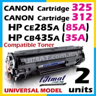 2x Compatible Toner HP CE285A 85a CB435A 35a Canon 325 Cartridge 312 LBP3050 LBP3010 LBP6030 P1102 M