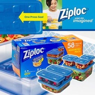 限時勁減❗Ziploc保鮮密實盒58件 (保鮮密實盒+蓋)