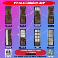 Pintu Aluminium ACP-Double Side-Marble Black