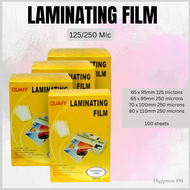 Digiprints PH - ID Size QUAFF Laminating Film 80 x 110mm || 70 x 100mm || 65 x 95mm Hot Lamination P