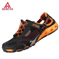 HUMTTO รองเท้าเดินป่าผู้ชายผู้หญิง,รองเท้าผ้าใบเดินป่ากลางแจ้งรองเท้ากันน้ำ Aqua ระบายอากาศตาข่ายแห้งเร็วกีฬา