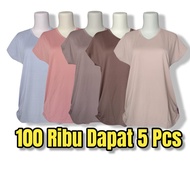 Kaos 100 ribu dapat 5 pcs/baju kaos wanita kekinian 2021/Kaus oblong