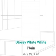 Keramik 30x60 Mulia Glossy White Putih Polos Kw2