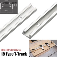 IPANDORAW 1Pcs T-Slot Track, 300-600mm Aluminium Alloy T-Track, Slide Guide Rail 19 Type 19x9.5mm T 
