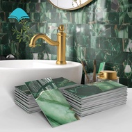 Wall Tiles Sticker 4"X 8" Peel and Stick Backsplash Wall Tiles Waterproof Kitchen and Bathroom Golde