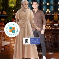 Gamis Couple Brokat Kapel Pasangan Batik Lebaran Idul Fitri Muslimah Sarimbit Pria Wanita Dewasa Fam