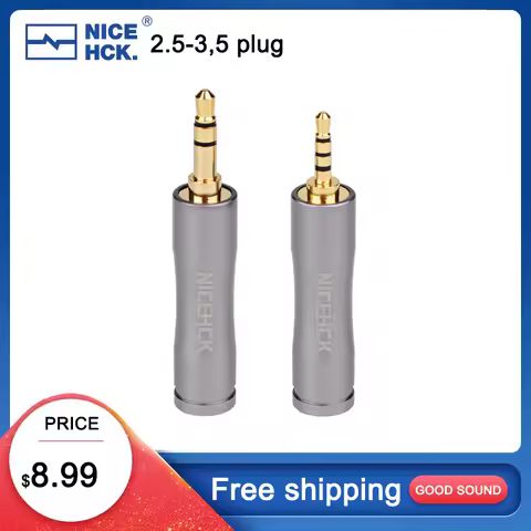 NiceHCK HIFI Earphone Adapter Plug 4.4mm Female to 3.5mm 2.5mm Male Wire Connector Gold-plated Audio