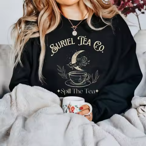 Suriel Tea Co Sweatshirt, Acotar Sweater, Velaris Shirt, SJM Merch, A Court of Thorns and Roses, Boo