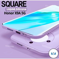 KK Square Liquid Casing For Honor X9a Honar x9 x 9 a 9a Honorx9a 5G 4G Phone Case Silicone Shockproo