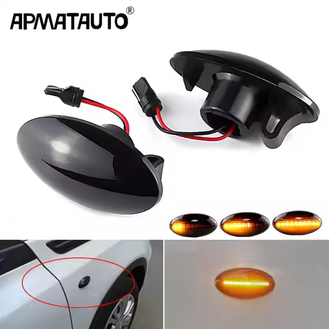 2x Sequential Flashing LED Turn Signal Side Marker Light For SUZUKI Alto Celerio Jimny Splash Swift 
