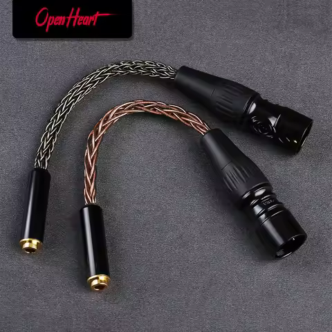 OPENHEART 4 Pin XLR to 4.4mm Female 5 Pole Balanced 8 Core OCC 16 Core OFC Audio Headphone Adapter C