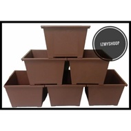 Big Flower Pot/ Big Vase Plastic Squre Flower Pot, Pasu Bunga Plastik Bersaiz Besar
