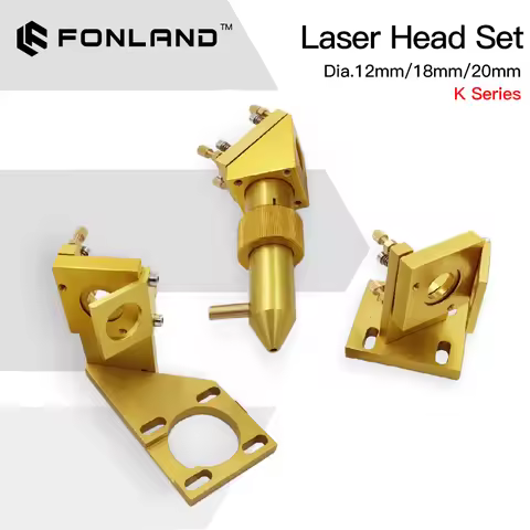 FONLAND K Series CO2 Mini Laser Head Set D12/18/20mm FL50.8mm Lens for 2030 4060 K40 Laser Engraving