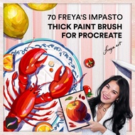 70 Freya's Impasto Thick Paint Procreate Brush By Freya Art