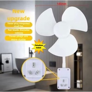 Homiee 3 Plug Socket Mini Fan Small Fan Brushless Energy Saving Large Power Kipas Meja Kipas Kecil